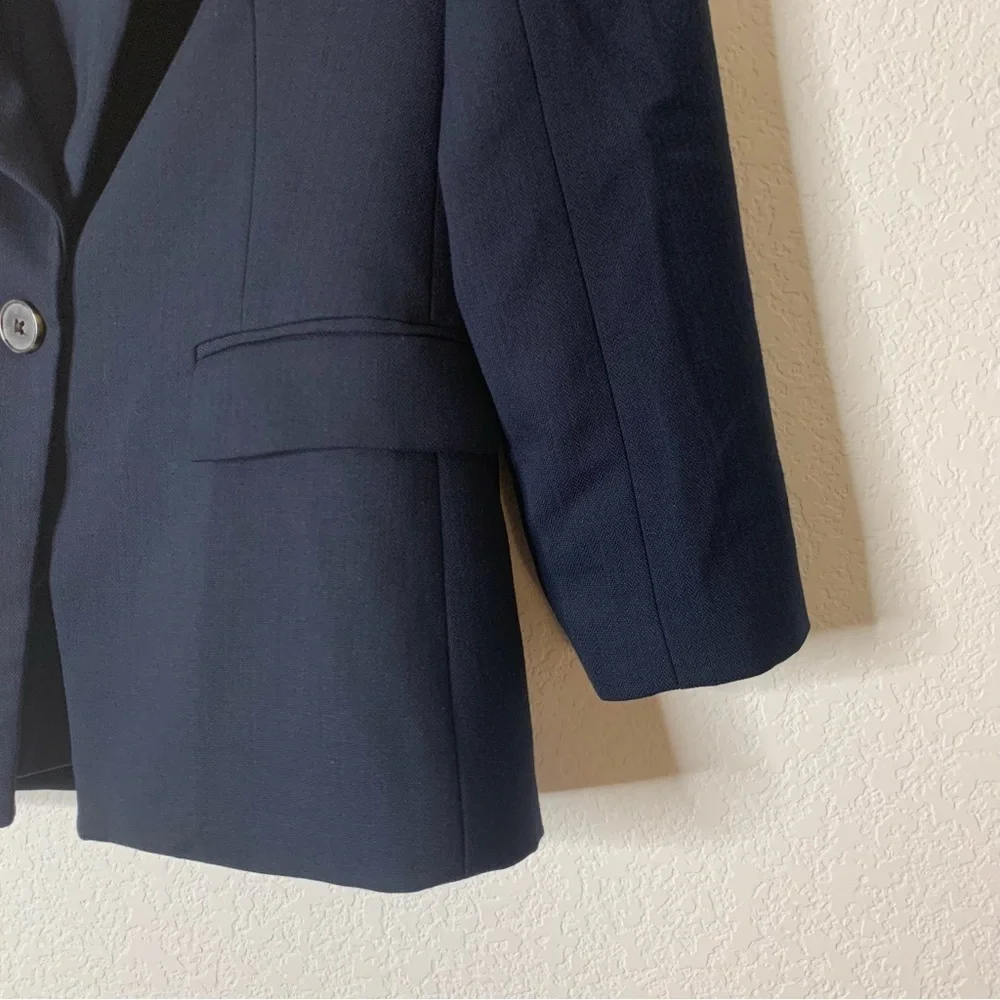 J.Crew Womens Navy Willa Italian wool Blazer 4P